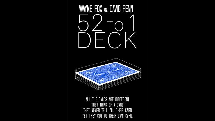 The 52 to 1 Deck Blue (Gimmicks and Online Instructions) by Zaubershop-Frenchdrop