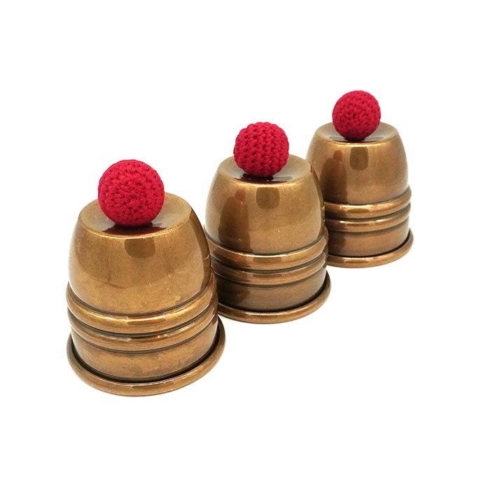 Becherspiel Busker PRO Messing / Gealtert | Zauberartikel