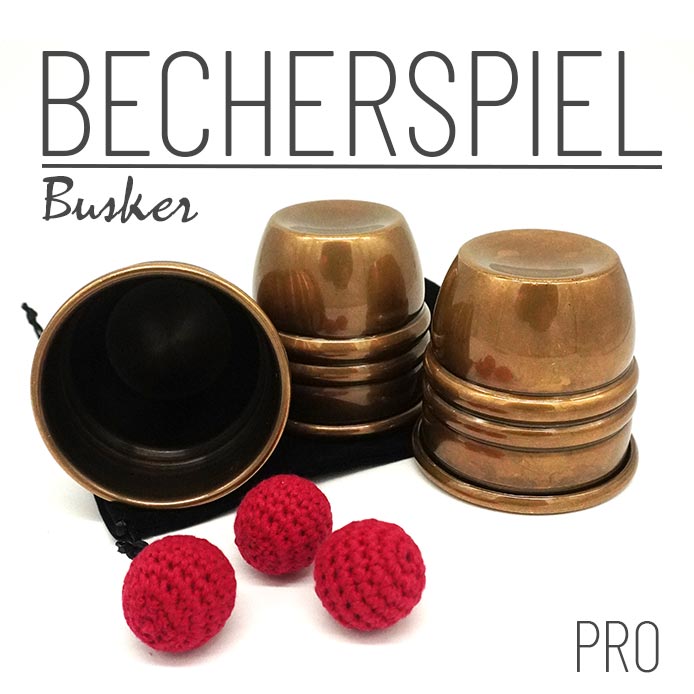 Becherspiel Busker PRO Messing / Gealtert | Zauberartikel