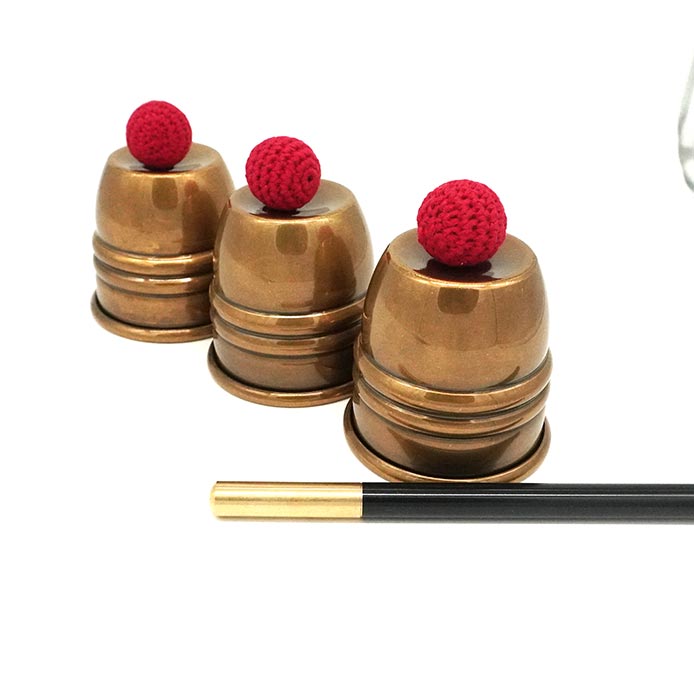 Becherspiel Busker PRO Messing / Gealtert | Zauberartikel