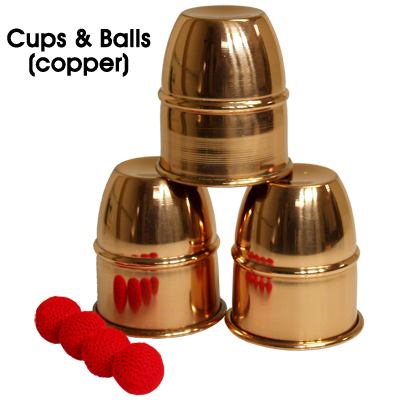 53153-full Becherspiel (Cups and Balls) Kupfer