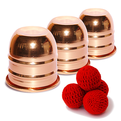 BUSSOME2Y605CEcY294W Cups and balls mini - Alluminium - Copper finish