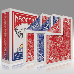 Phoenix - Doppelrücken Deck - rot auf der einen, blau auf der anderen Seite
