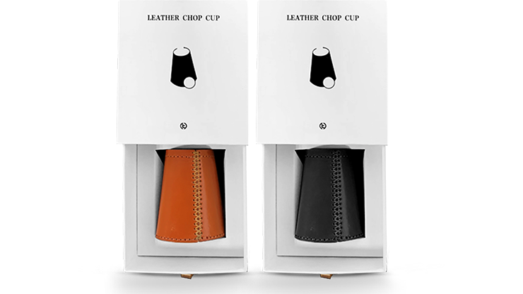 67312-alt5 Leather Chop Cup with Balls brown and black jetzt bei Zaubershop Frenchdrop